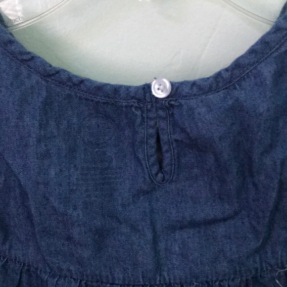 Vintage Denim Embroidered Off Shoulder Top XS - Picture 4 of 4